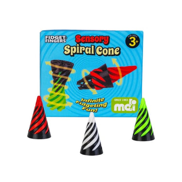 Techzone Geelong Fidget Fingers Sensory Spiral Cone Assorted